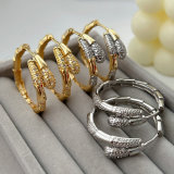 Pave zircon snake hoop