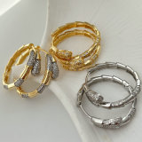 Pave zircon snake hoop