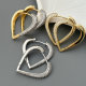 Pave heart earrings