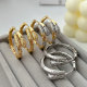 Pave zircon snake hoop