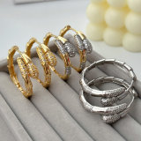 Pave zircon snake hoop