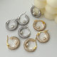 Pave circle zircon hoop