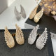 Pave chunky wing ring