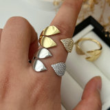 Pave leaf ring