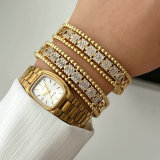Pave zircon bar cuff