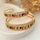 Pave colorful zircon cuff