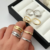 Pave twist circle ring