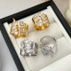 Pave zircon wide ring
