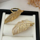 Pave zircon leaf ring