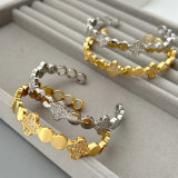 Pave clover cuff