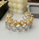 Metal clover cuff