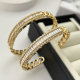 Pave zircon bar cuff