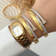 Pave bicolor nail bangle
