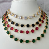 Pave zircon necklace