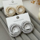 Pave circle earrings