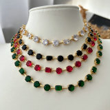 Pave zircon necklace