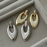 Pave triangle earrings