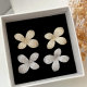Pave flower earrings