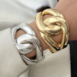 Metal chunky channel cuff