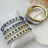 Handmade suqare evil eye elastic bracelet