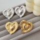 Metal heart earrings