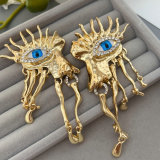 Chunky metal eye earrings