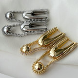 Pave zircon drop earrings