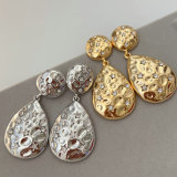 Metal chunky heart earrings
