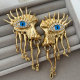 Chunky metal eye earrings