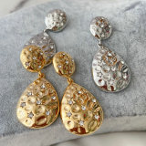 Metal chunky heart earrings