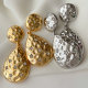 Metal chunky heart earrings