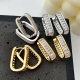 Pave square hoop