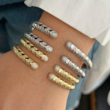 Pave fashion zircon cuff