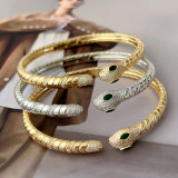 Pave zircon sanke bangle