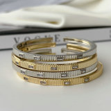 Pave square zircon cuff
