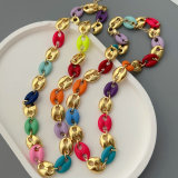 Colorful pig nose necklace
