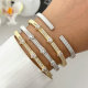 Pave zircon heart cuff
