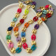 Colorful pig nose necklace