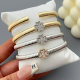 Pave clover zircon cuff