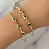 Pave beaded cuff