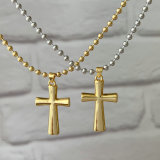 Cross pendant dot chain necklace
