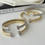 Pave square bangle