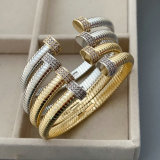Pave square bangle