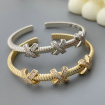 Pave cross zircon cuff