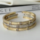 Pave zircon square cuff