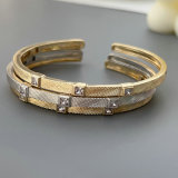 Pave zircon square cuff