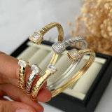 Pave simple zircom cuff