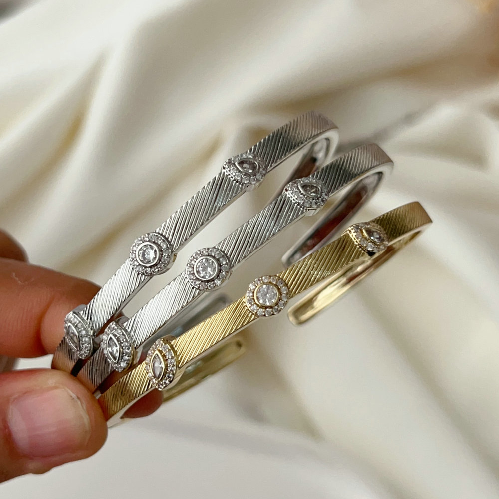 Pave fashion cuff