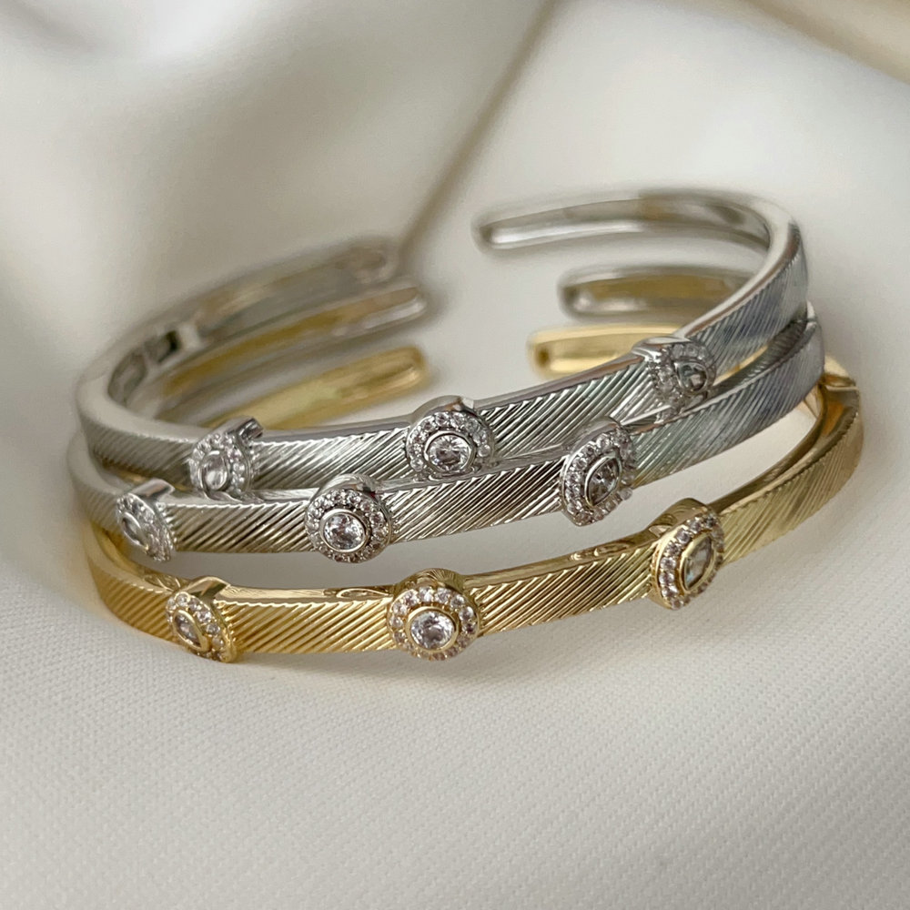 Pave fashion cuff
