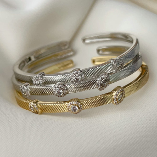 Pave fashion cuff